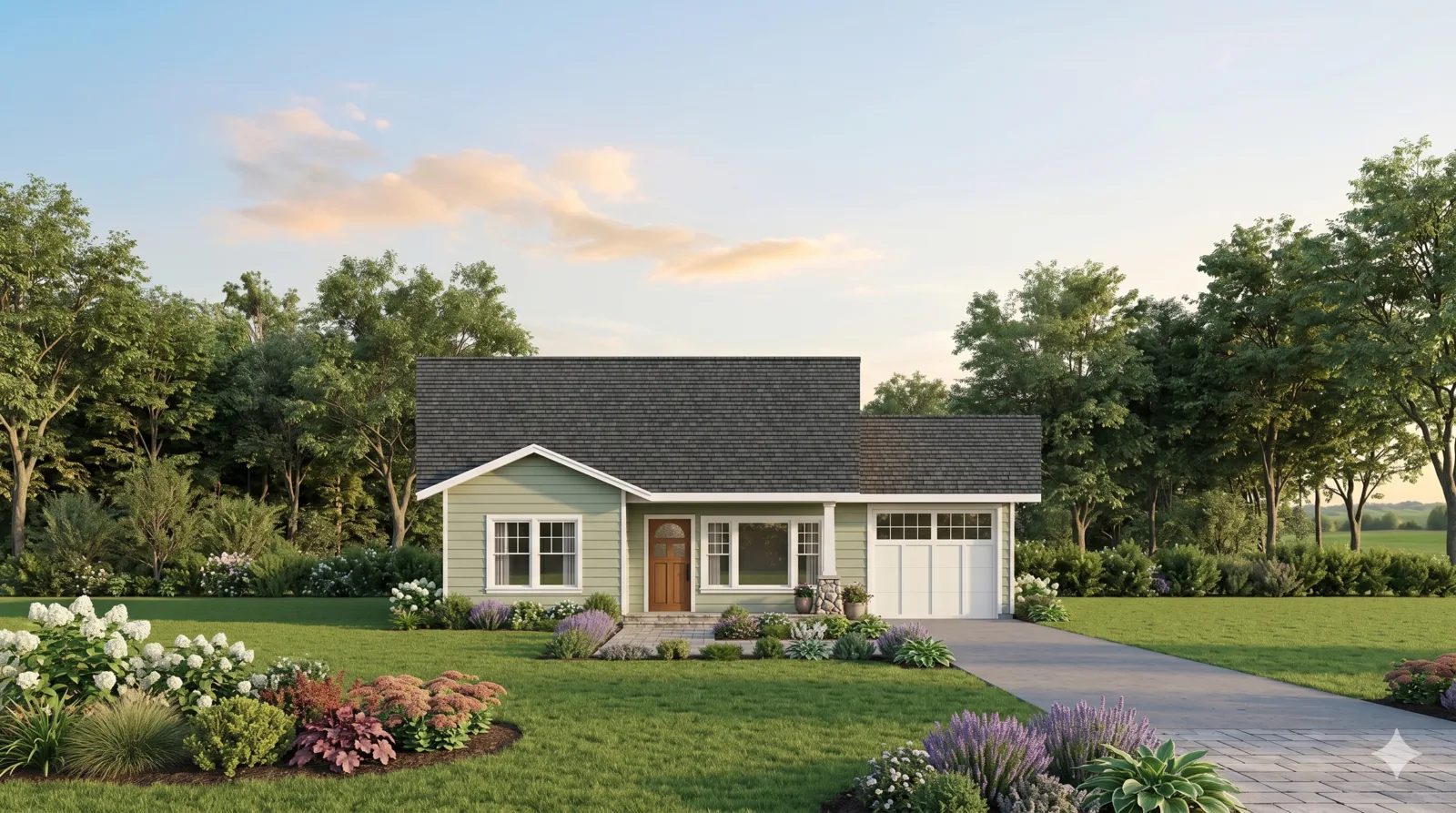 Creekside Cottage - 1053 sq ft floorplan